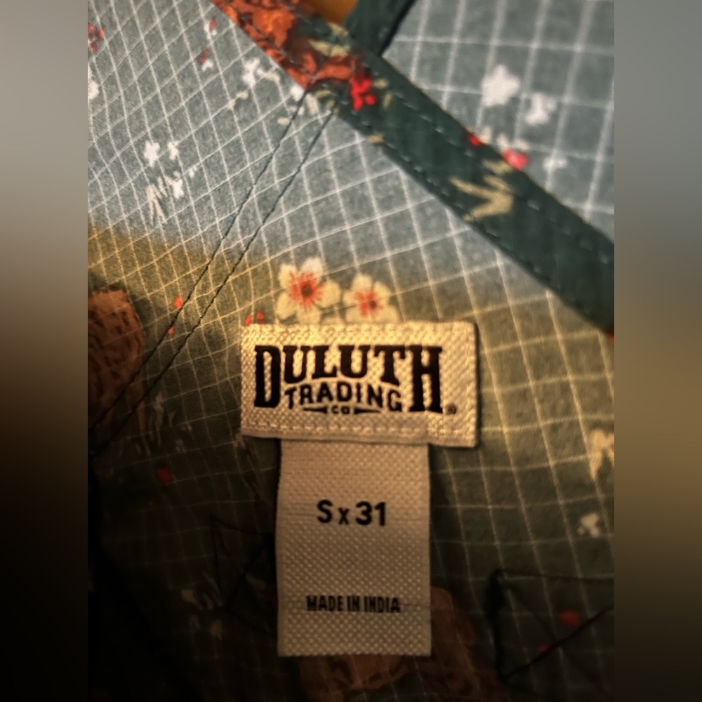 Women’s Duluth Trading Co Heirloom gardening bib overalls Highland Cow sz small - Picture 5 of 11